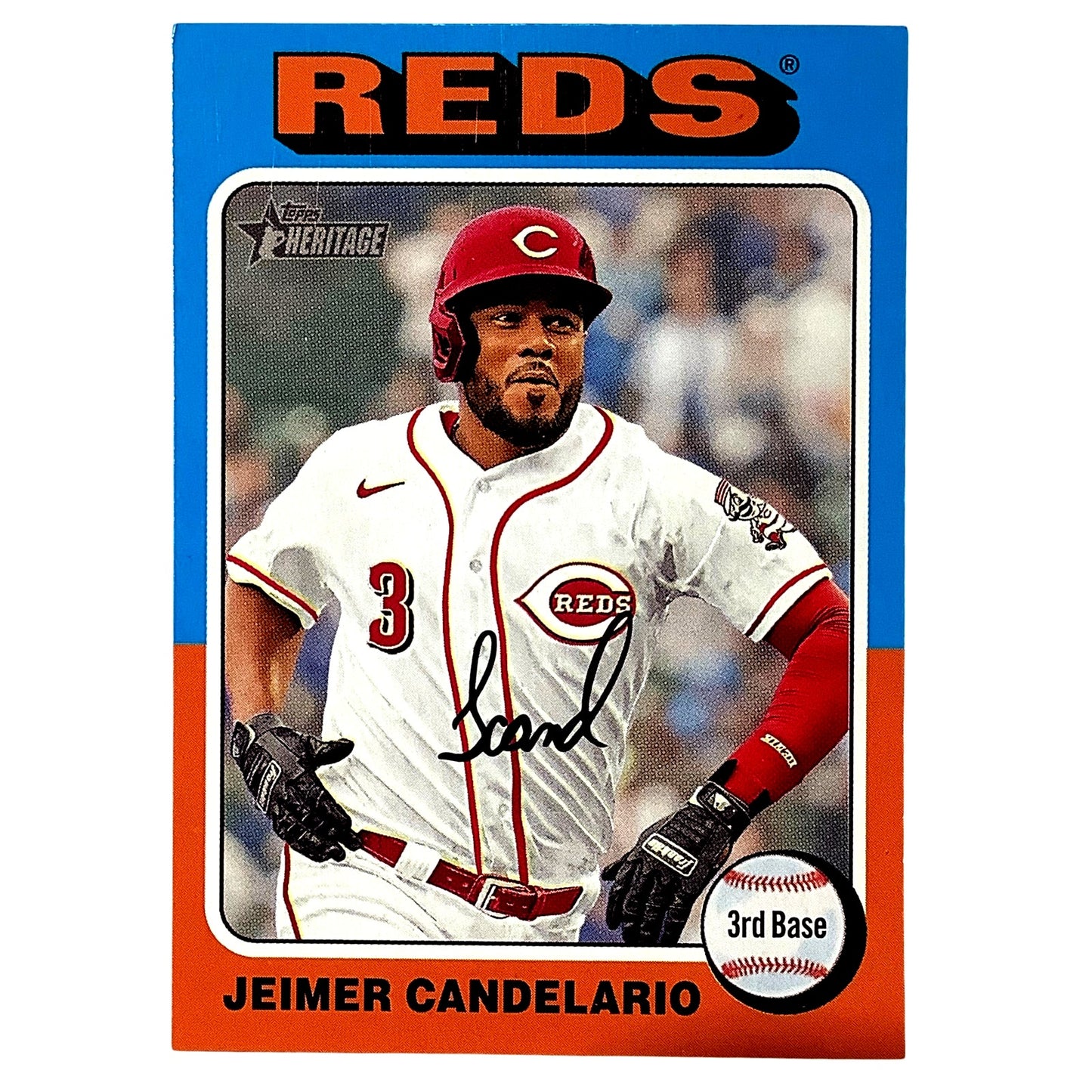 2024 Topps Heritage - Jeimer Candelario, Cincinnati Reds 3B, Card #221, NM+