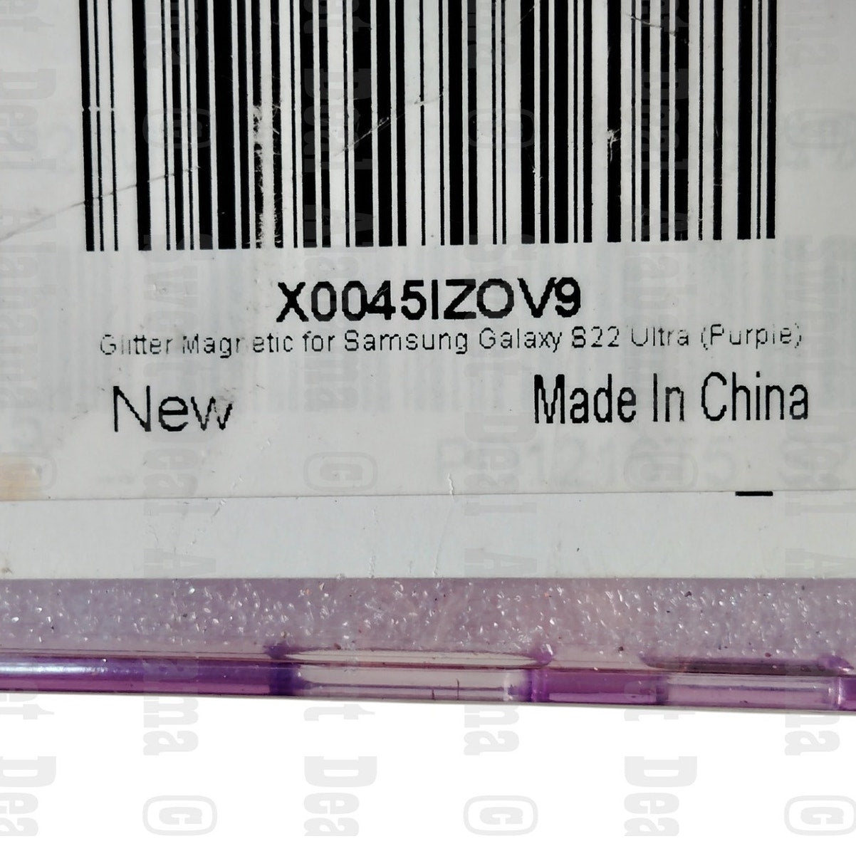 Magnetic Case - For Samsung Galaxy S22 Ultra - Glitter Purple, Shockproof