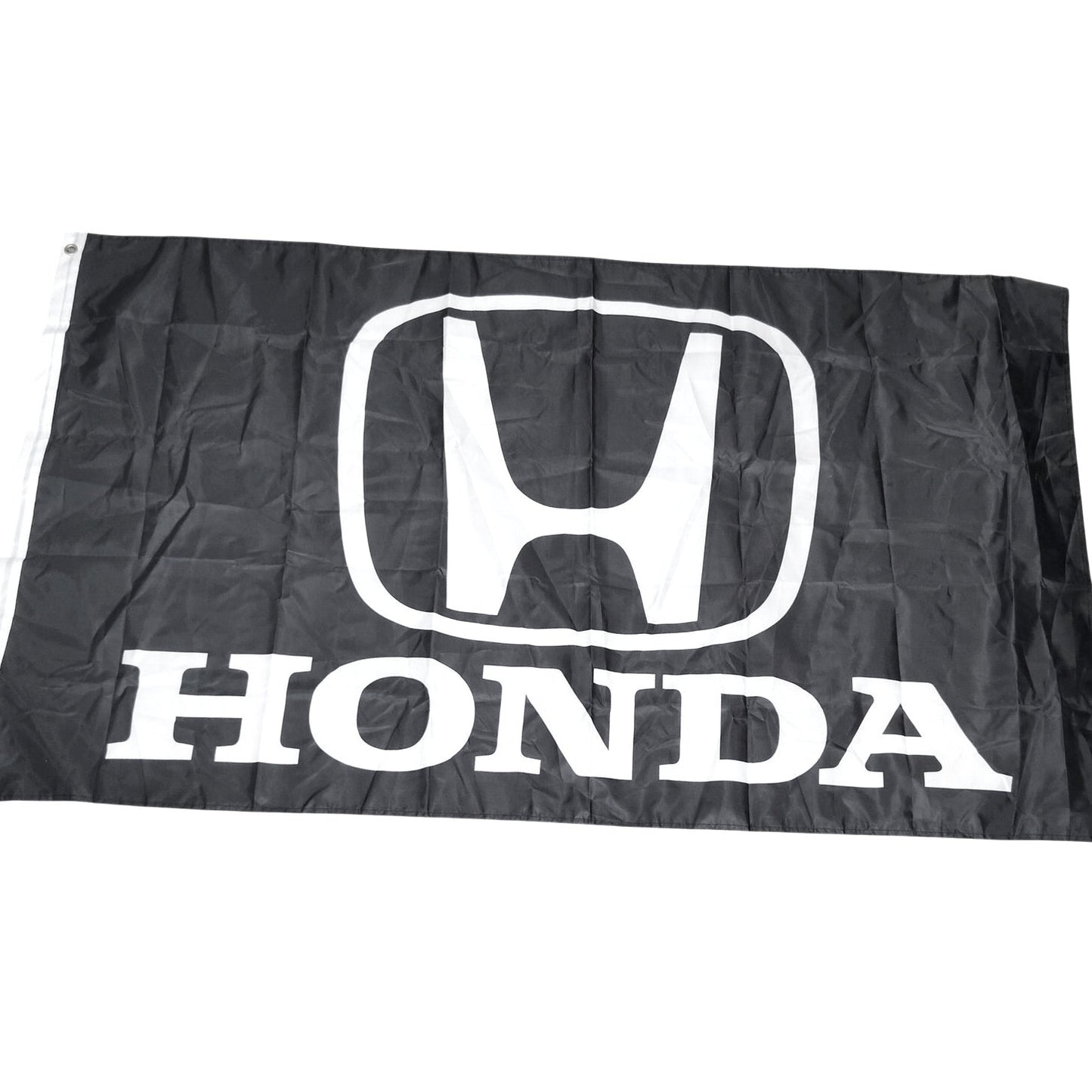 Honda Flag 3×5 ft Black White Logo Polyester Canvas Header Brass Grommets