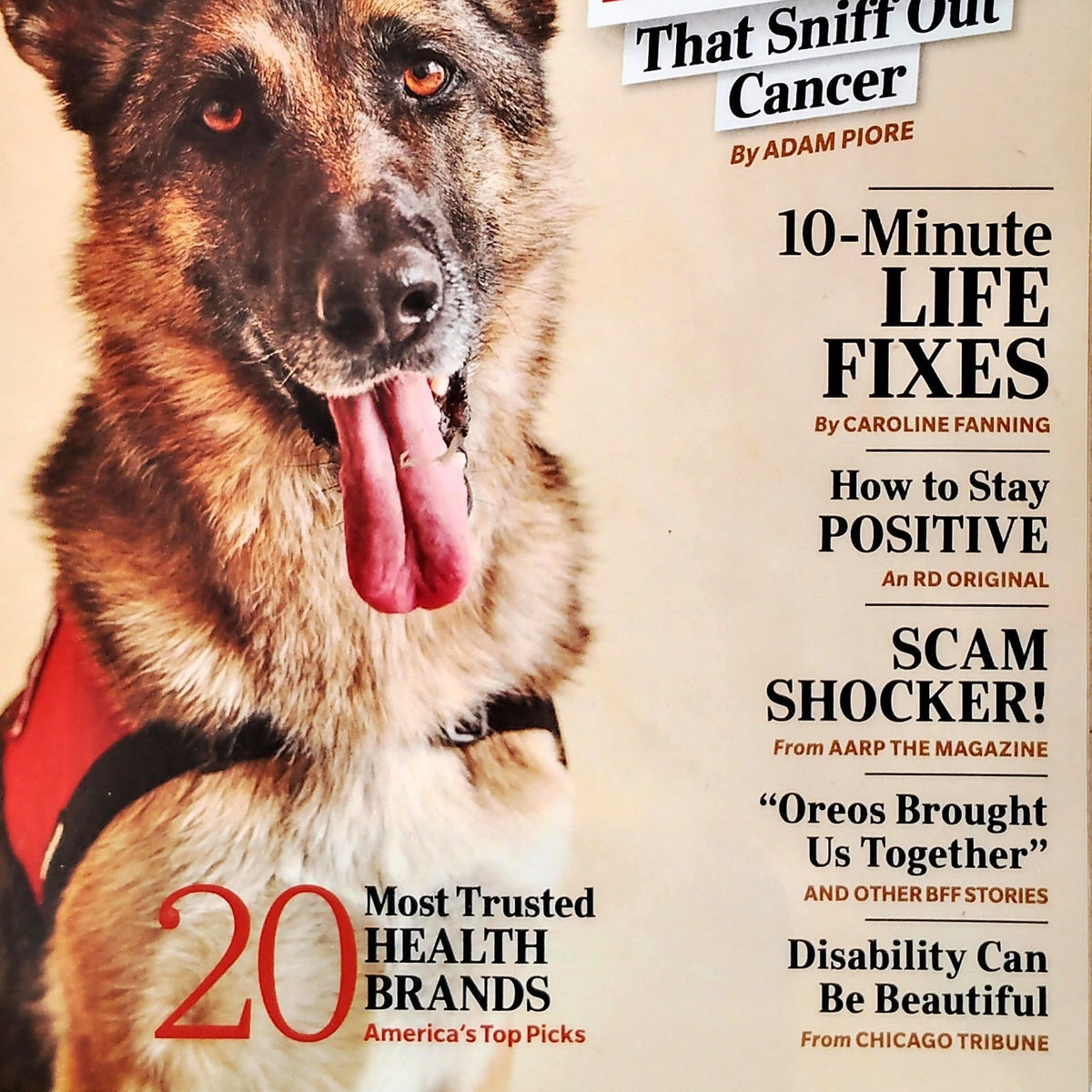 Reader's Digest March 2021 Magazine - Meet the Dogs That Sniff Out Cancer