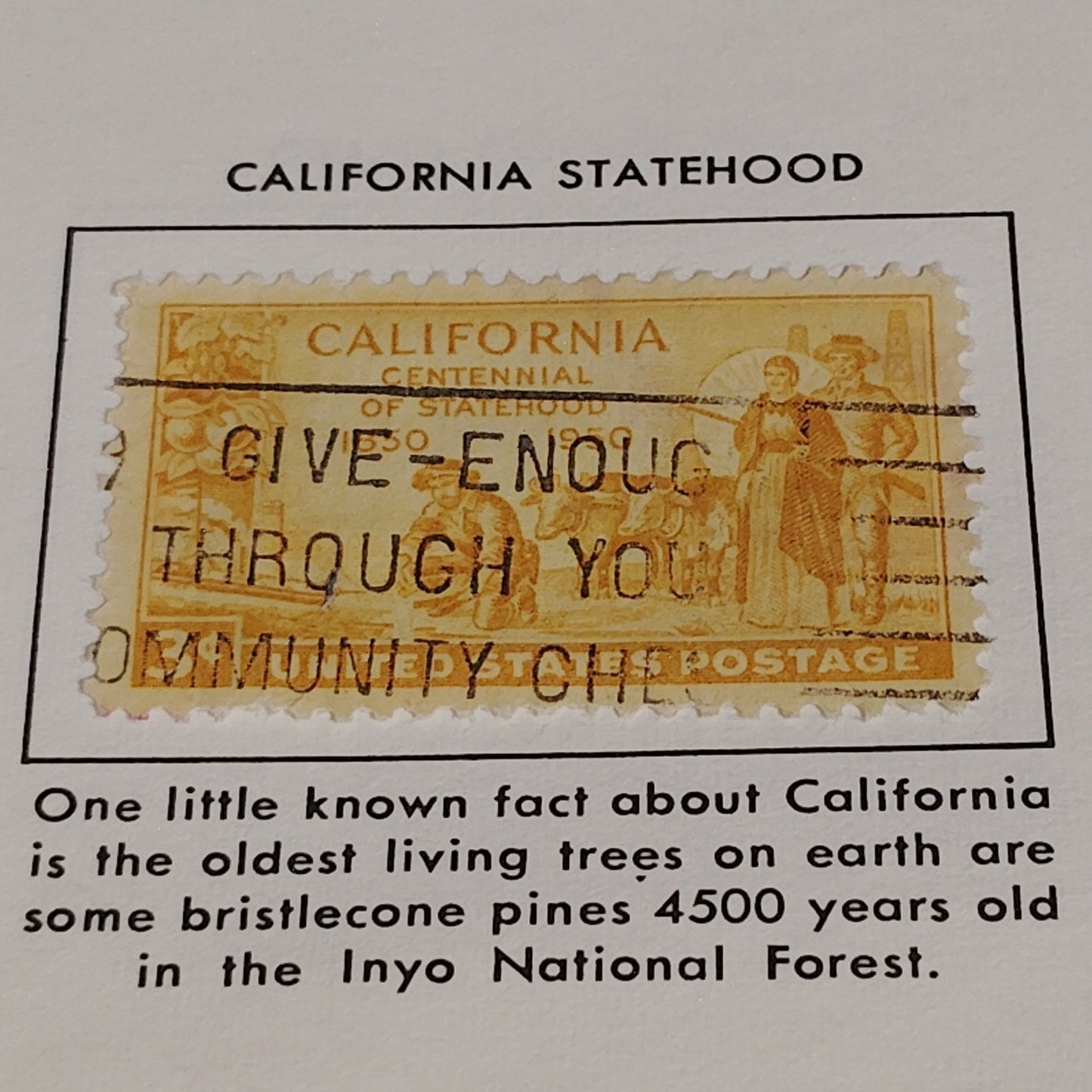 1950 3¢ California Statehood Centennial Stamp – Scott 997 – Gold Rush Miners