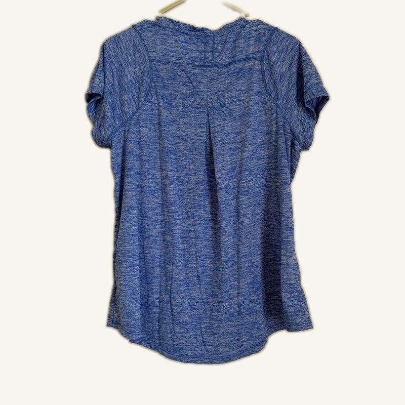 Avia Girls Blue Heathered Athletic Workout T-Shirt XL Short Sleeve Tee