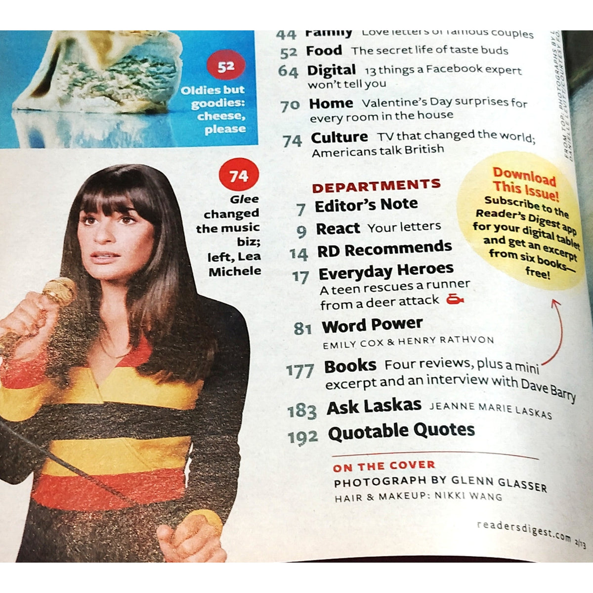 Reader's Digest Magazine February 2013 Healthy New Year & Hurricane Sandy