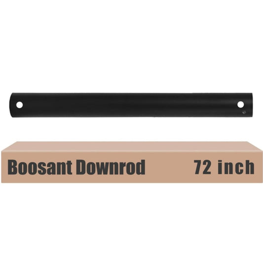 72" Ceiling Fan Downrod, 1" OD, Non‑Threaded Extension Rod – Black