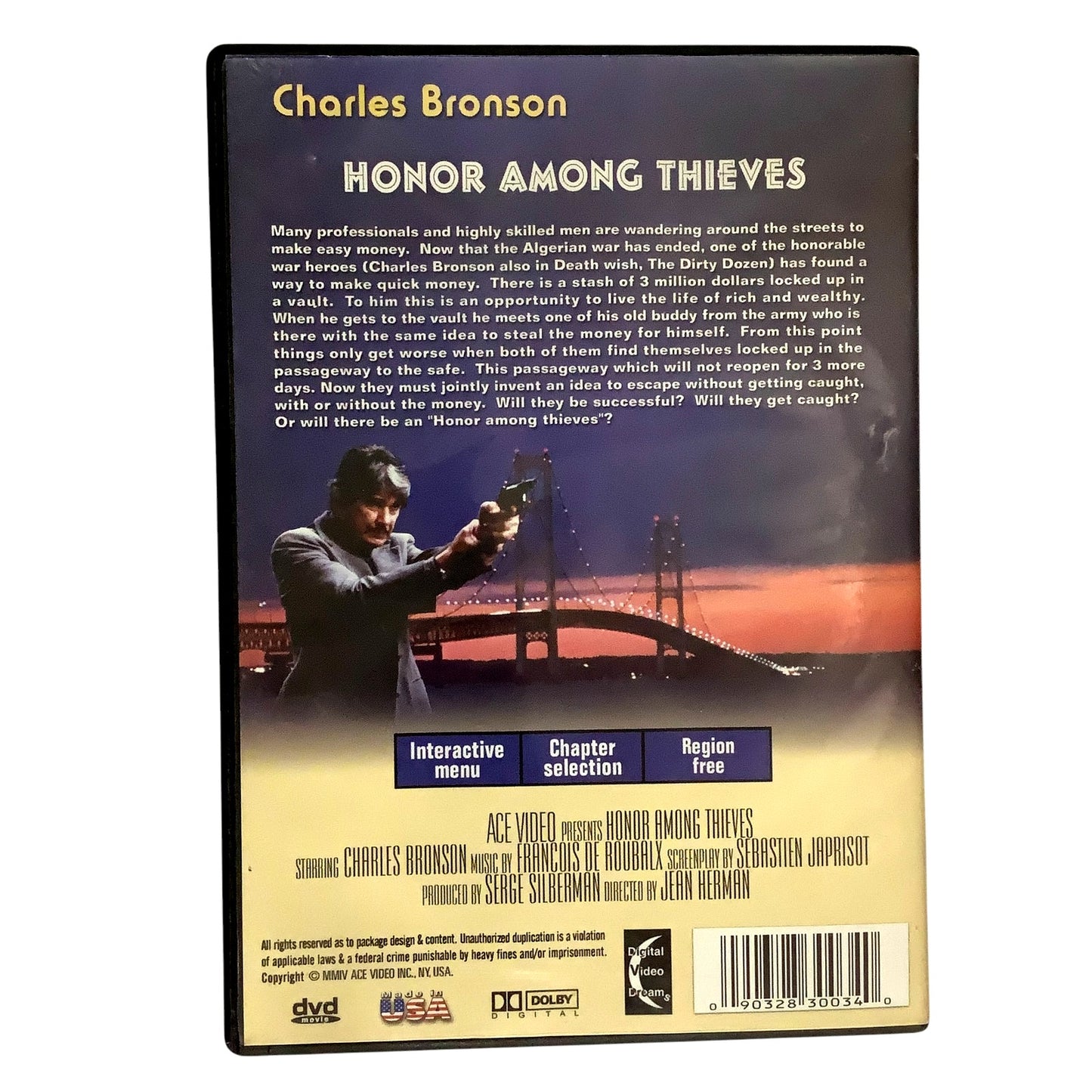 Honor Among Thieves (2004 DVD) Charles Bronson - Crime/Action/Adventure, EUC
