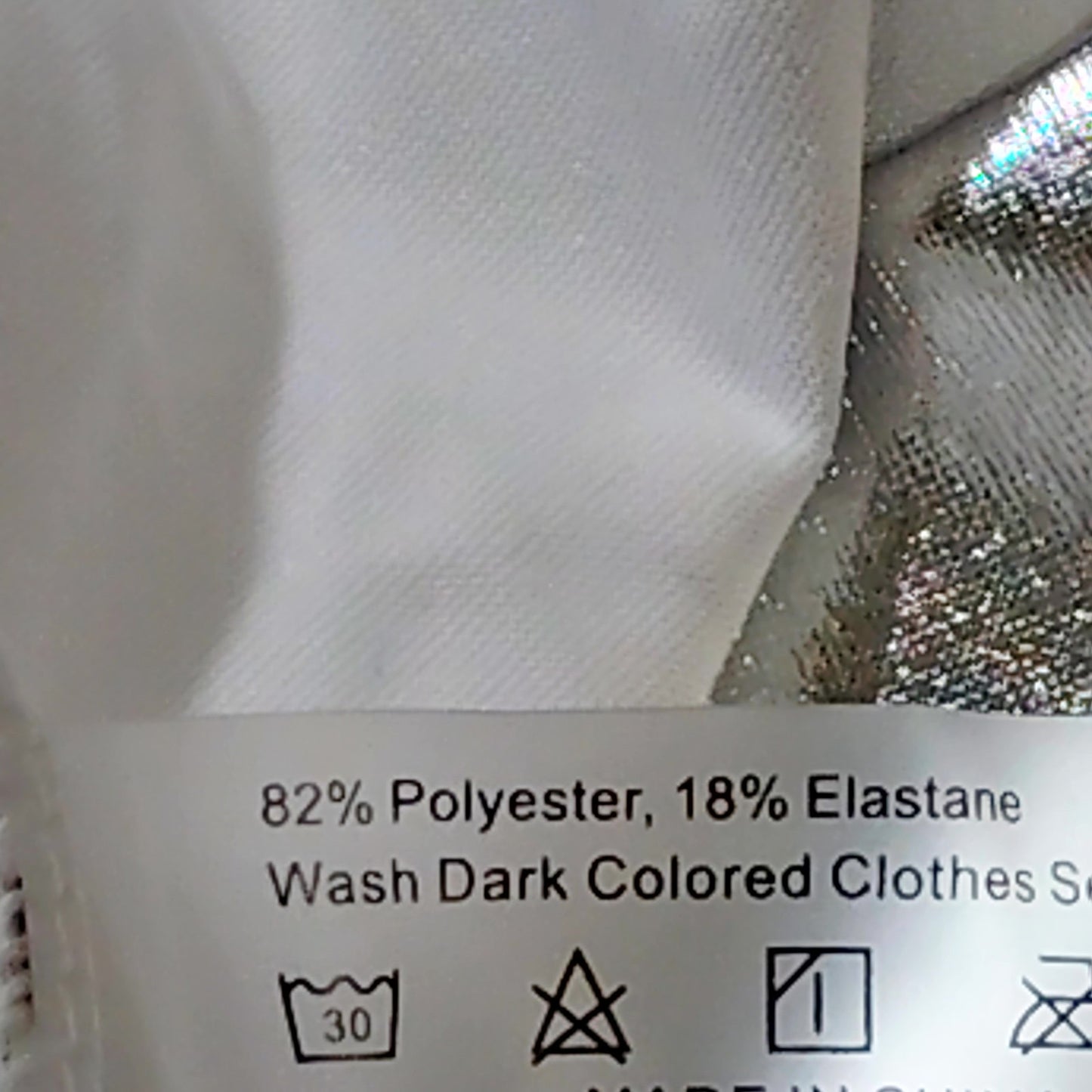 Metallic Silver High‑Shine Shorts – XS – 82/18 Poly/Elastane – 3" Inseam – NWOT