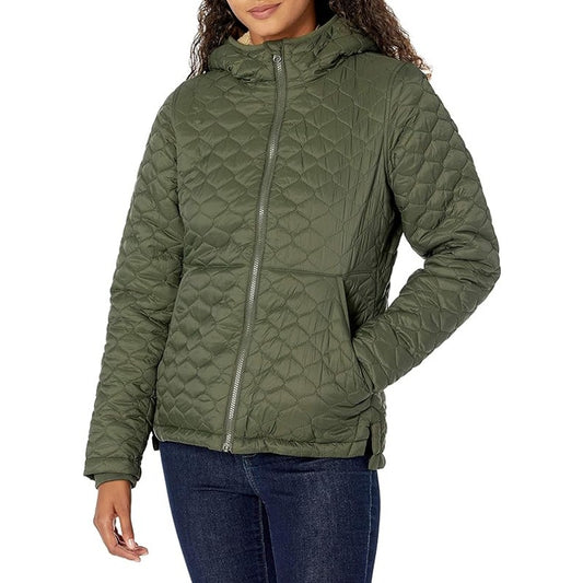 Lightweight Quilted Full-Zip Water-Resistant Sherpa-Lined Hooded Puffer Jacket