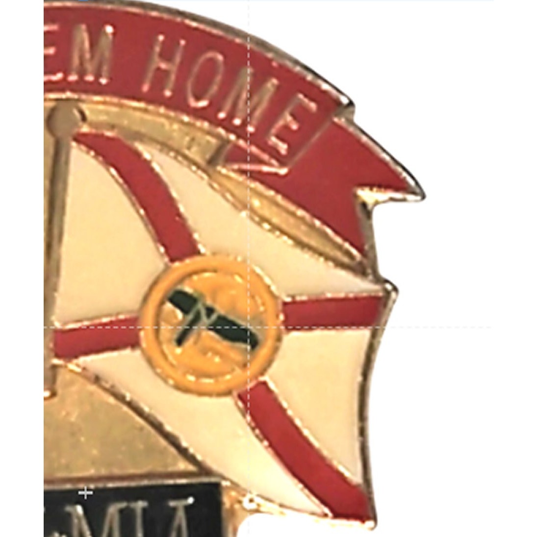 Florida POW‑MIA Bring Them Home Novelty Biker Jacket Hat Lapel Pin 1‑1/4" × 7/8"