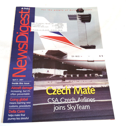 Delta News Digest - April 2, 2001 - Czech Mate, SkyTeam Airline Magazine