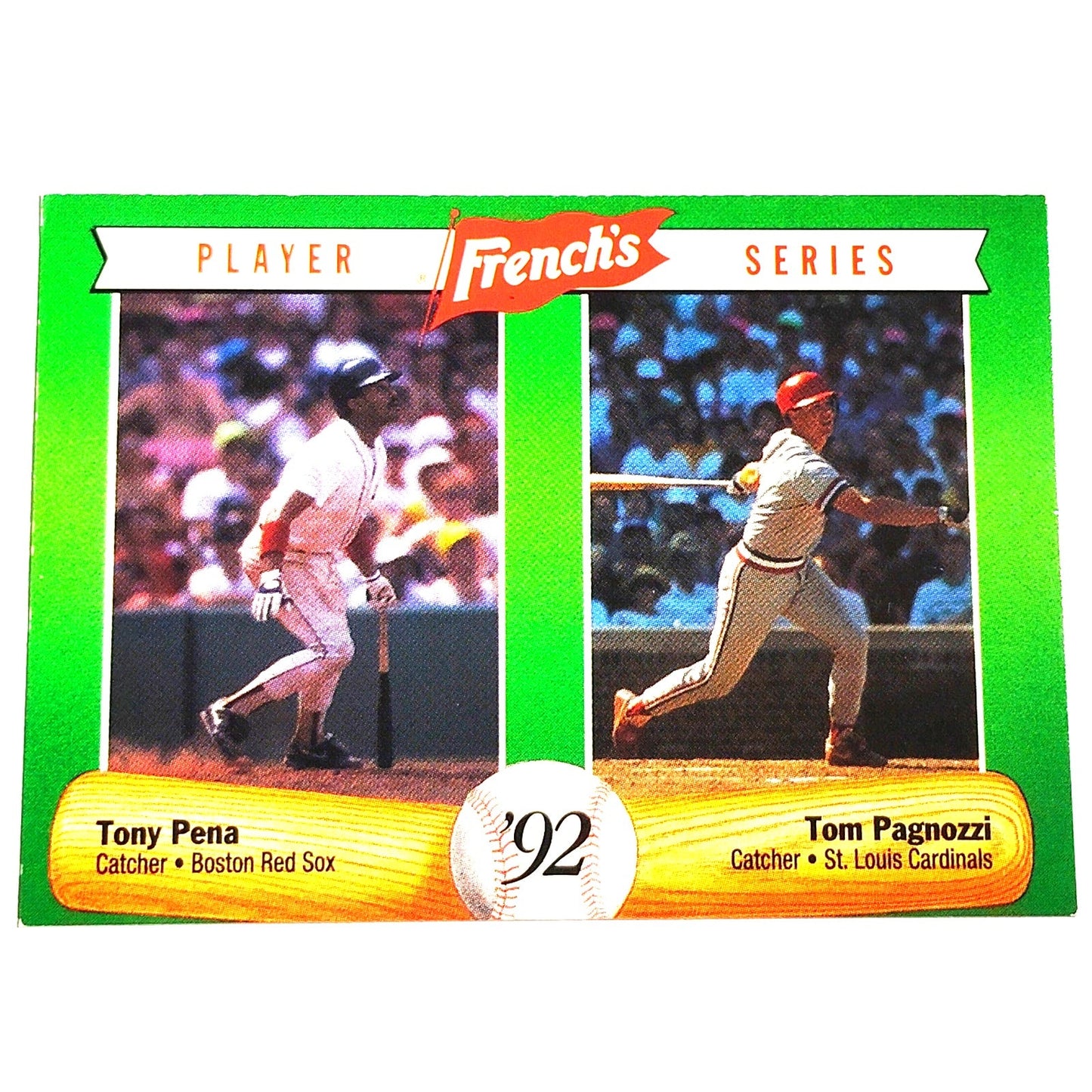 1992 French’s Mustard Tony Peña Tom Pagnozzi #9 MLB Baseball Card NM