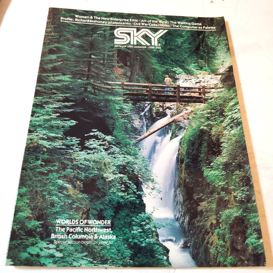 Delta SKY In-Flight Magazine - April 1988 - Britsh Columbia, Alaska, Cowboy HOF