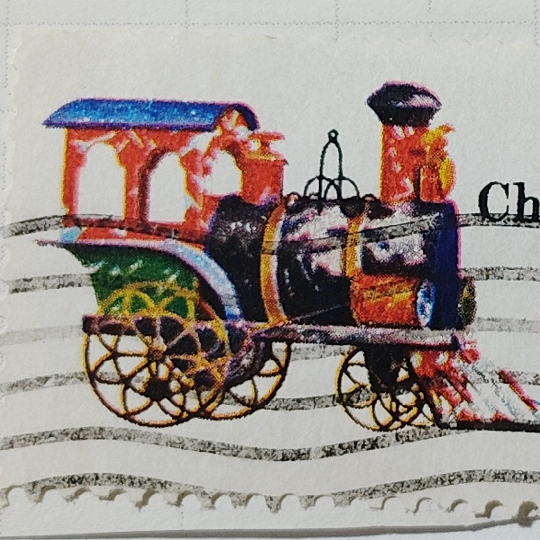 1970 US 6c Christmas Toy Locomotive Contemporary Stamp #1415 Used Cancelled