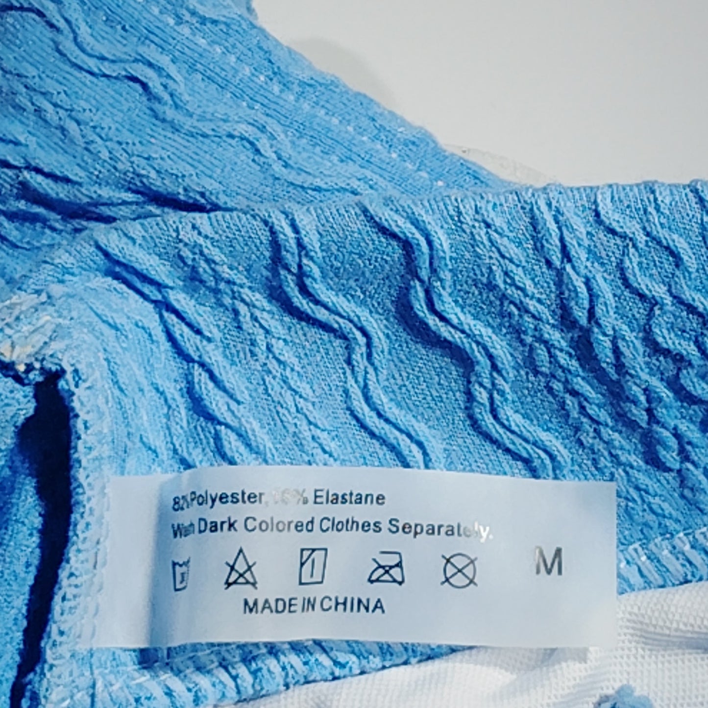 Women’s Textured Bikini Bottoms – Blue – Size 6 (Medium) – NWOT