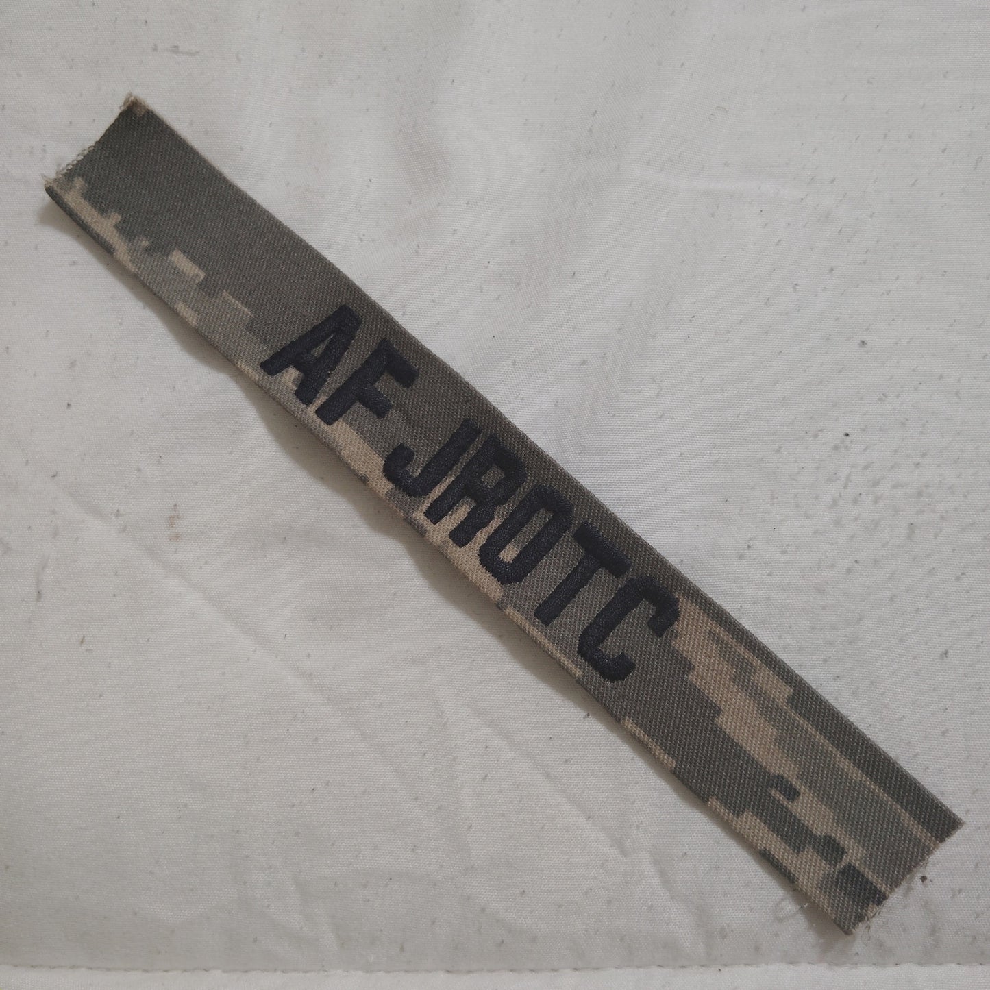 AFJROTC Branch Tape, ABU Digital Tiger Stripe, 7.63" × 1" TE Sew‑On Novelty Tape