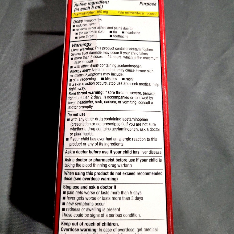Walgreens Children's Pain Reliever Suspension Liquid Grape 4 fl oz, EXP 12/31/25