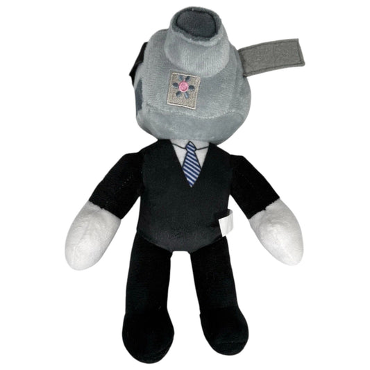 Skibidi Toilet Plush – Titan TV Man in Suit with Clock Attachment – Horror Cartoon Game Stuffed Doll