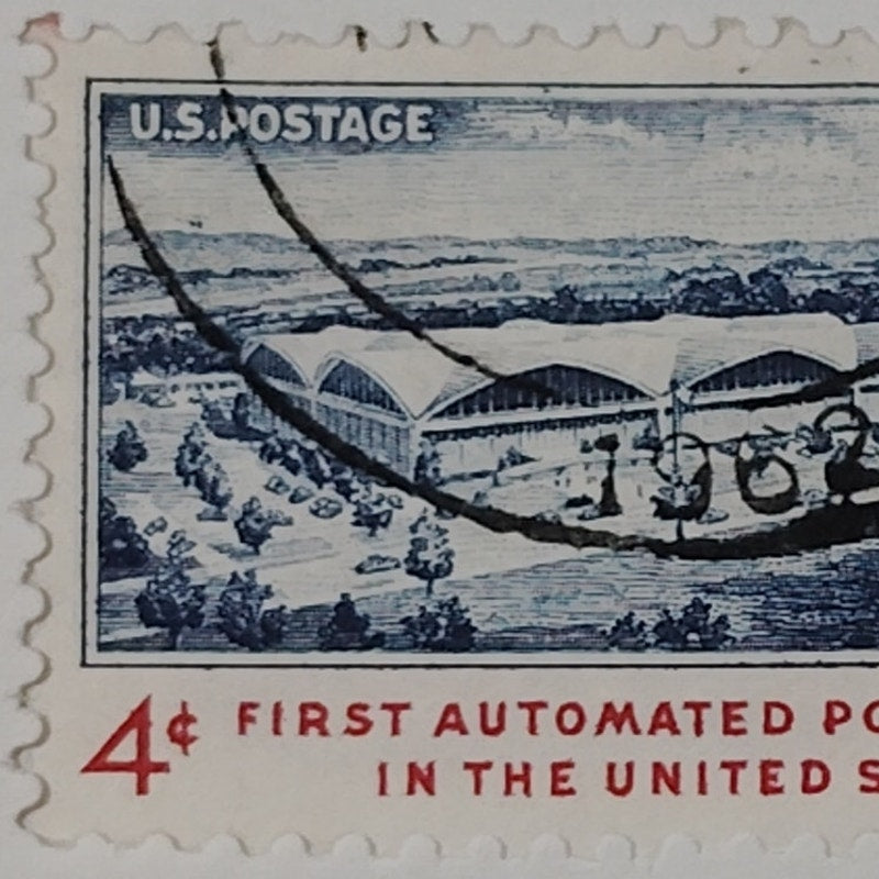 1960 Scott #1164 – 4¢ First Automated Post Office / Providence, RI – Canceled
