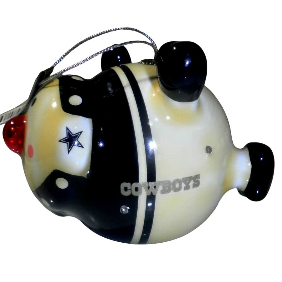 Dallas Cowboys NFL Licensed LED Santa and Snowman Christmas Ornaments