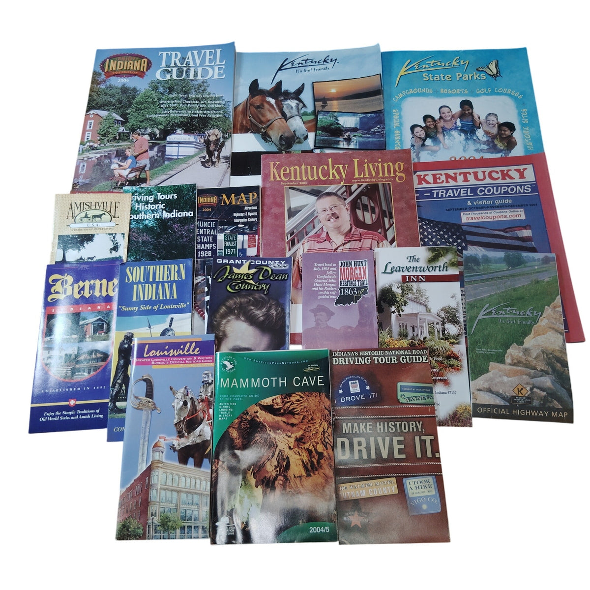 2004 Kentucky Indiana Travel Guide Maps Brochures Ephemera Collection Vintage