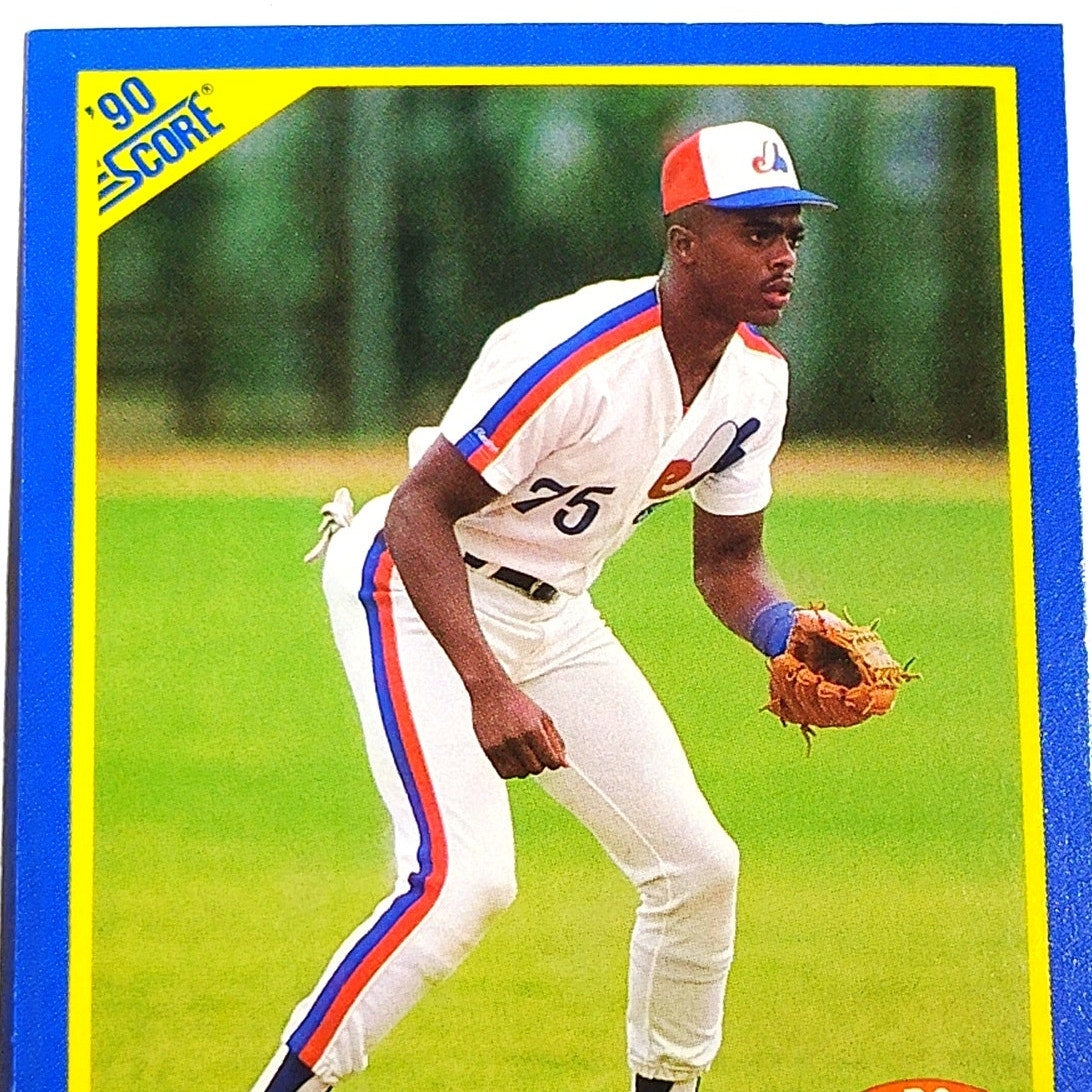 1990 Score Delino DeShields RC #645 Montreal Expos Second Baseman Rookie MLB EX