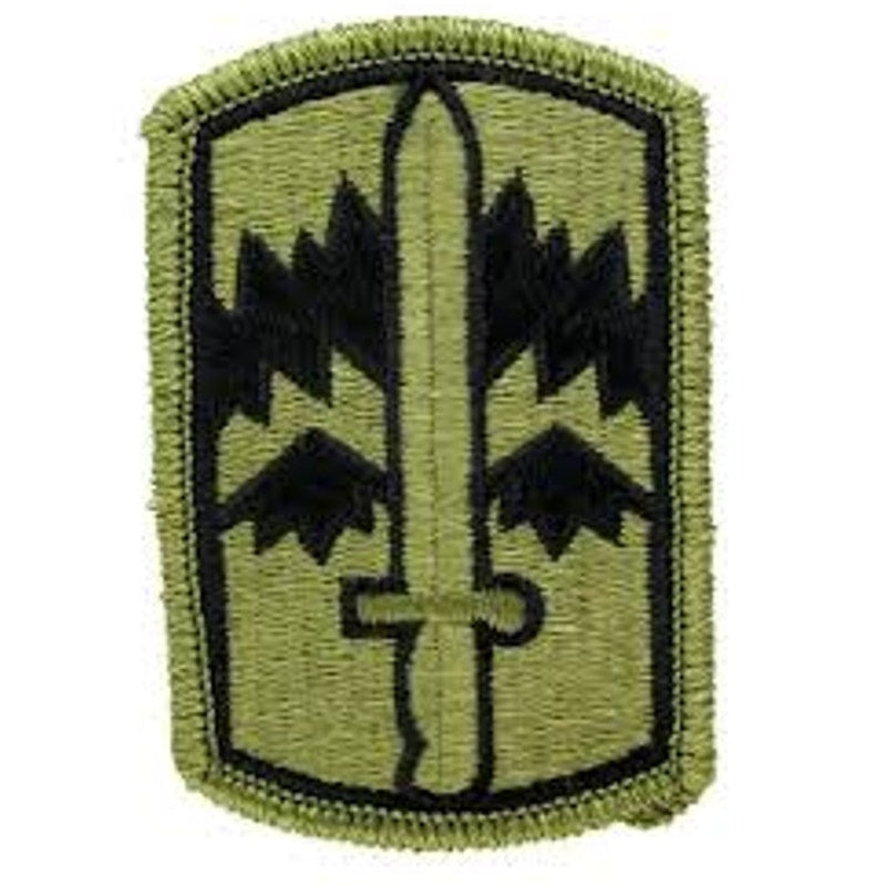 US Army 171st Infantry Brigade SSI Patch Subdued Bagby Green Black Sew‑On 3 × 2