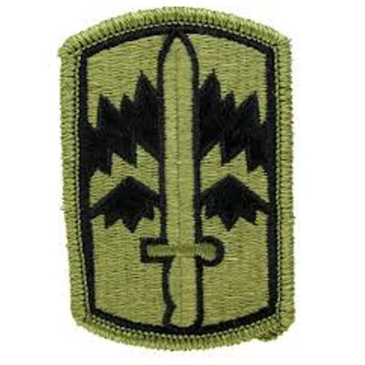 US Army 171st Infantry Brigade SSI Patch Subdued Bagby Green Black Sew‑On 3 × 2