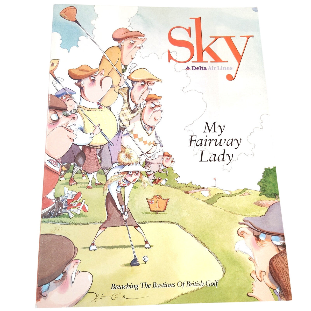 Delta Sky In-Flight Magazine October 1995 - My Fairway Lady Golf Cover