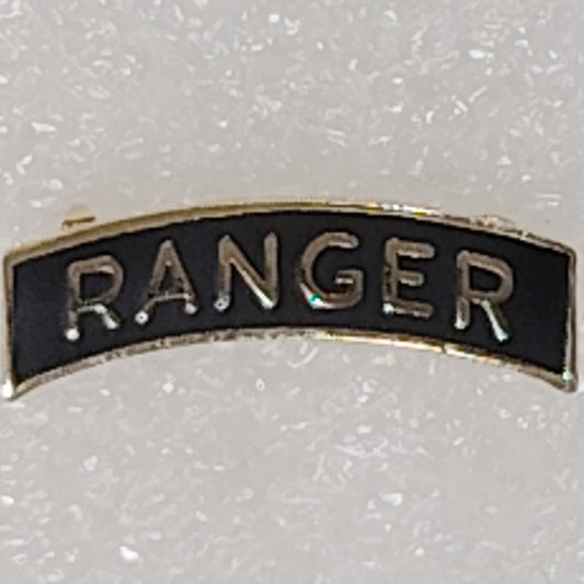 U.S. Army Ranger Miniature Tab Novelty Hat/Lapel/Brooch Pin, Enamel Metal