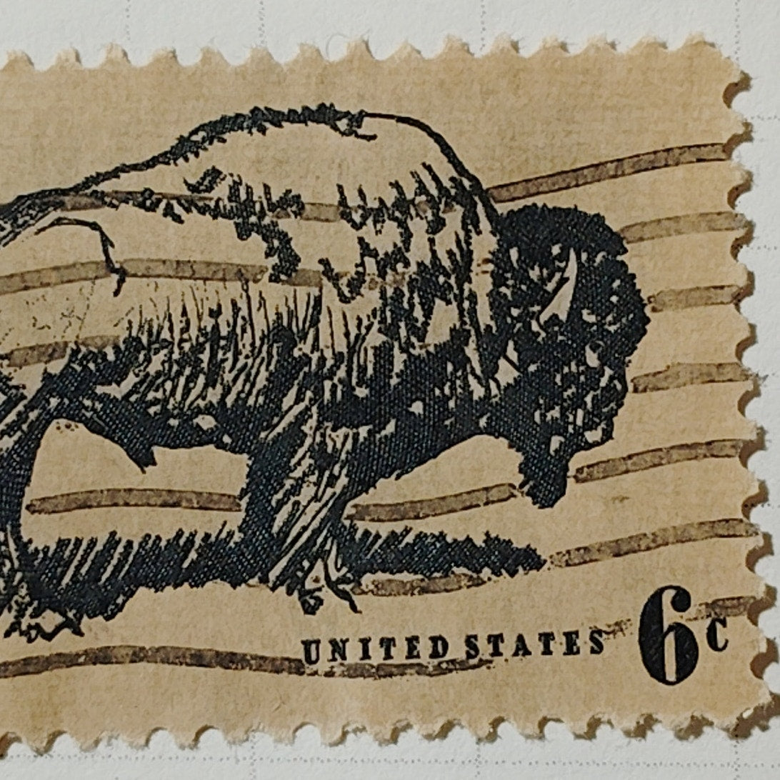 1970 US 6c Wildlife Conservation American Buffalo Stamp #1392 Used Cancelled