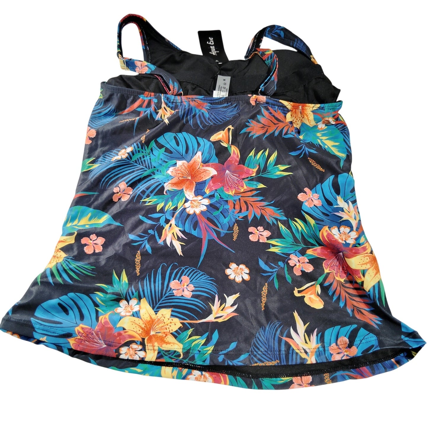 Aqua Eve Women’s Tankini Top – Tropical Floral – Medium – NWT