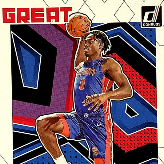 Jalen Duren Card #18 Detroit Pistons, Great X-Pectations, 2022-23 NBA Panini NM+