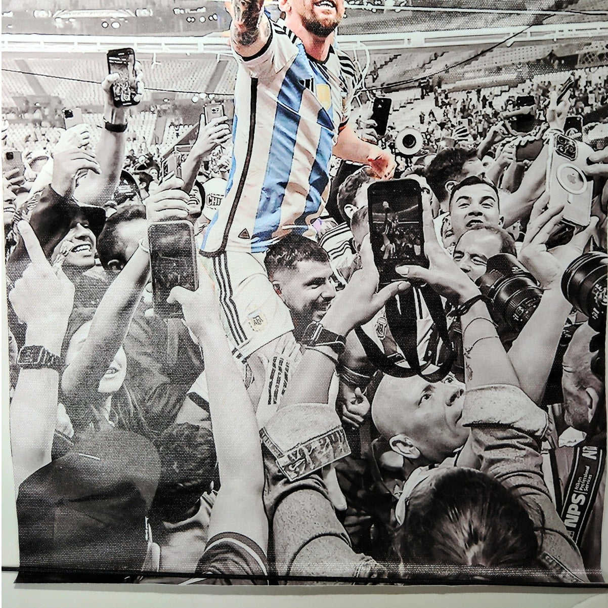 Lionel Messi World Cup 2022 Victory Canvas Print – Argentina Soccer Champion Wall Art (Unframed)