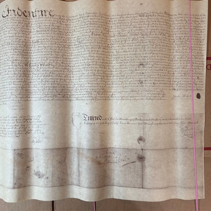 Mohler Family Historical Land Deed & Heraldic Genealogy Surname Documents Set