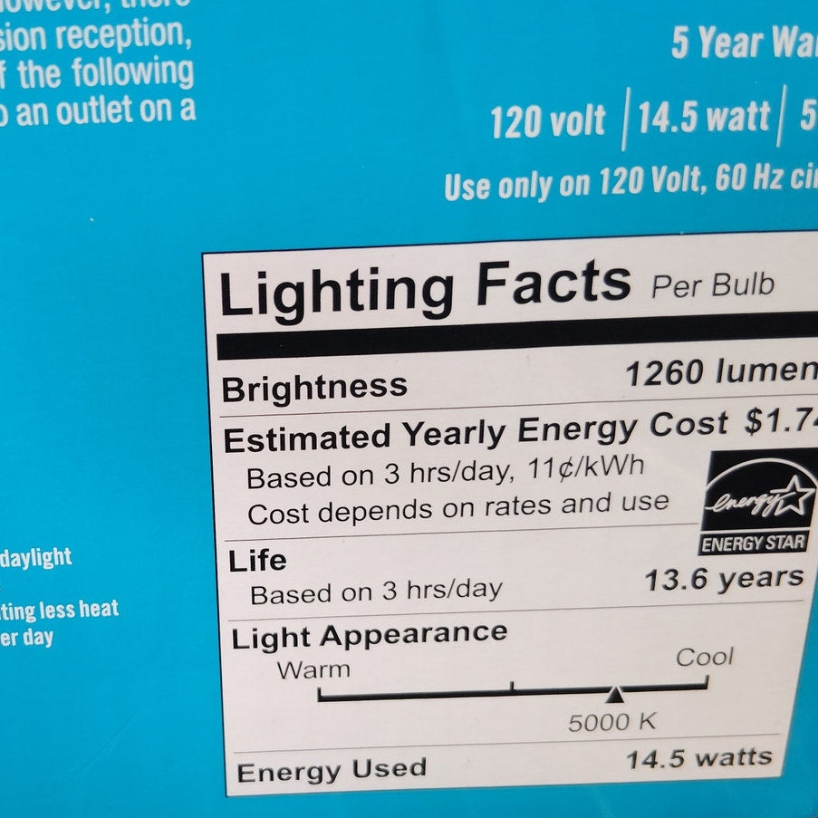 14.5W / 120W PAR38 Dimmable Energy Star Flood LED Light Bulb Daylight (2-Pk)