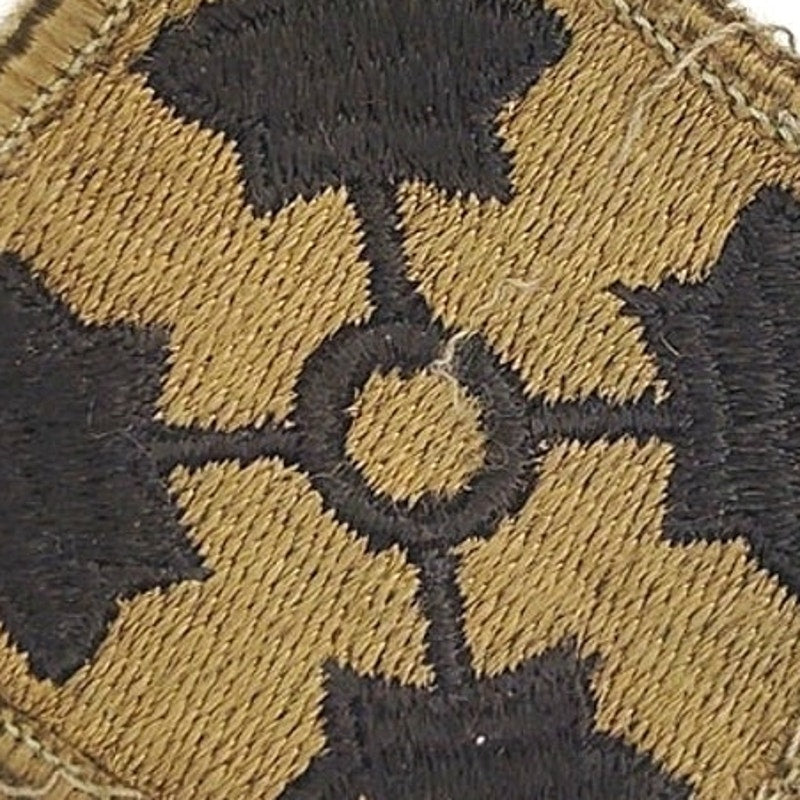US Army 4th Infantry Division Subdued Patch Vietnam Era OD Sew‑On 2‑5/8"