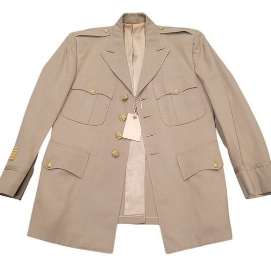 1958 U.S. Officer Jacket – Tropical Wool – Size 40R – Lowe Tailors Annapolis MD – 5 Service Stripes – Jacket Only
