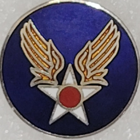 3/4"D U.S. Army Air Corps / Air Forces WWII "Hap Arnold" Emblem Novelty Hat Pin