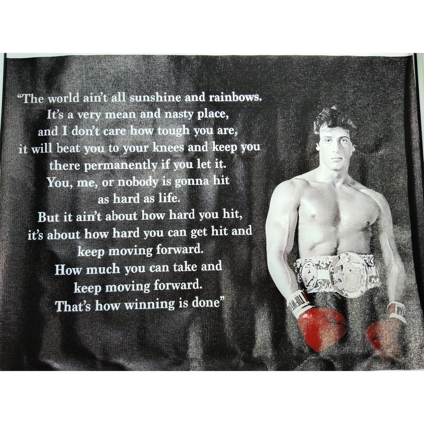 Rocky Balboa Motivational Quote Poster – Boxing Wall Art Print 18x12" (Unframed)