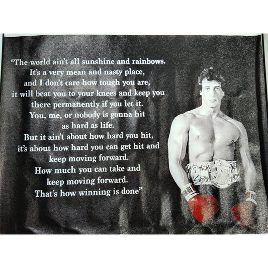 Rocky Balboa Motivational Quote Poster – Boxing Wall Art Print 18x12" (Unframed)