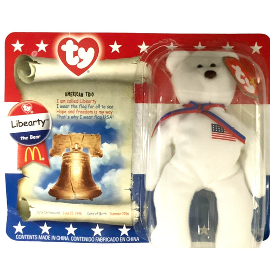 Libearty the Bear, McDonald's Vintage 2000 Kid Premium U.S.A. TY Beanie Babies