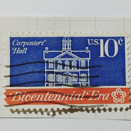 1974 Scott No. 1545 – 10¢ Carpenters’ Hall – Bicentennial Era – Used
