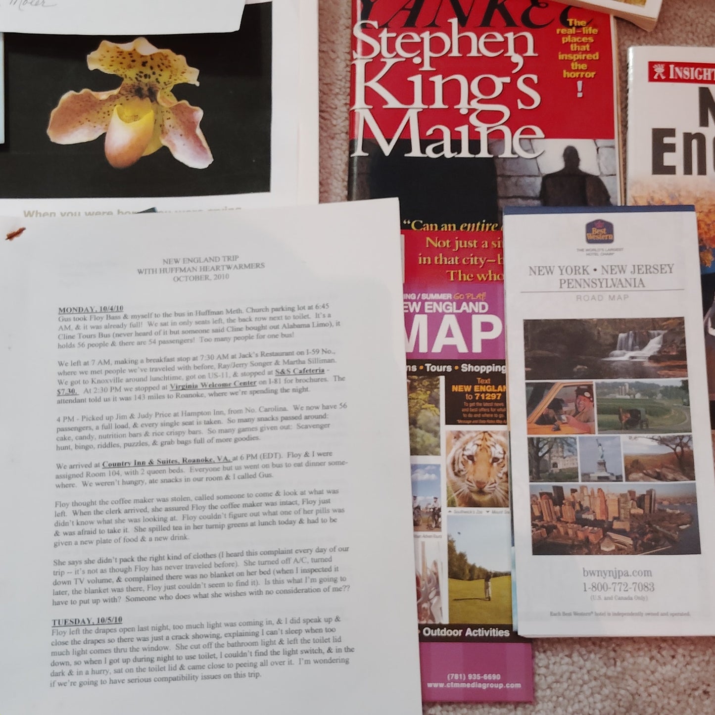 Vintage New England Travel Ephemera Lot 2009 2010 Stephen King Coupons Maps 3 Lb