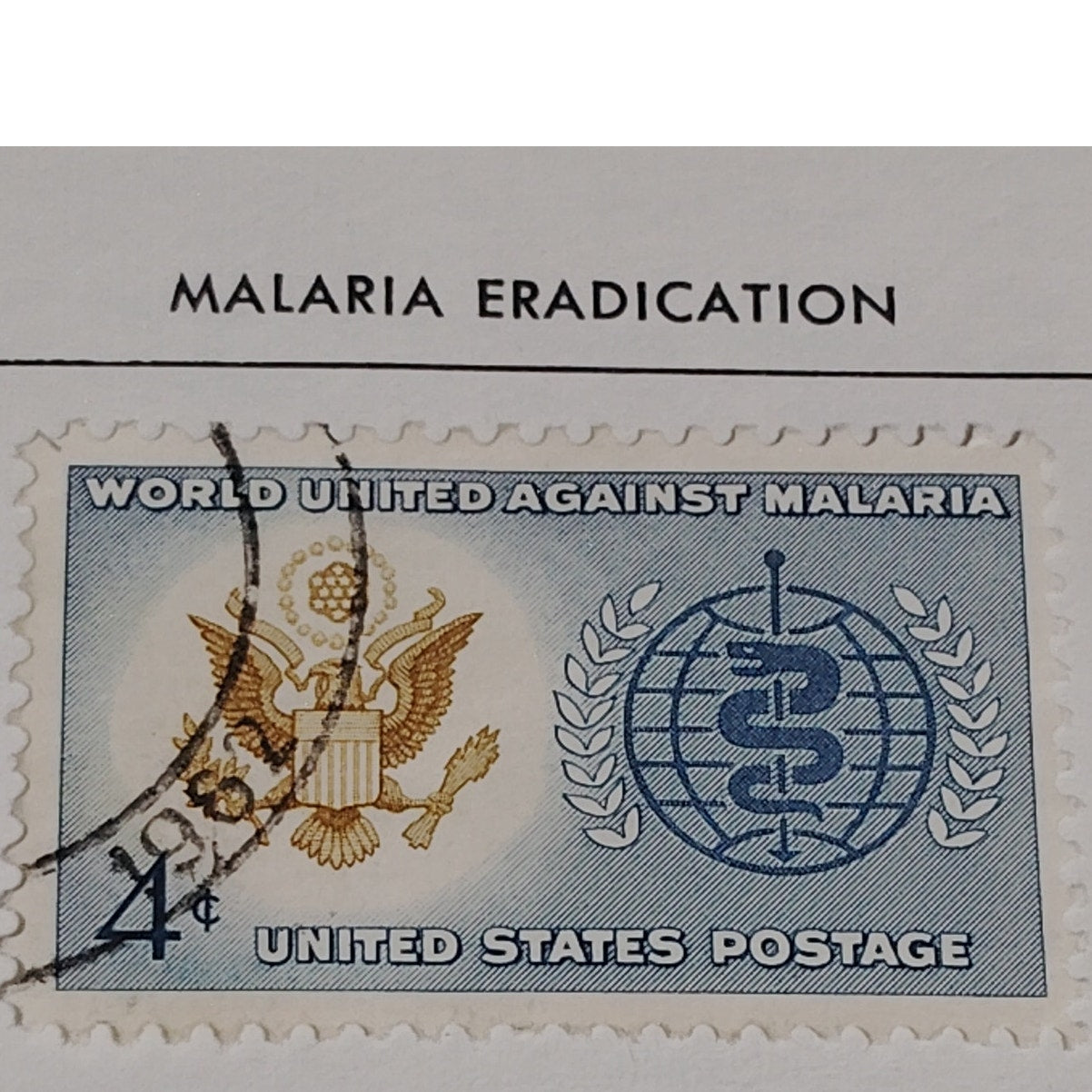 1962 Scott #1194 – 4¢ World United Against Malaria / WHO Campaign – Canceled