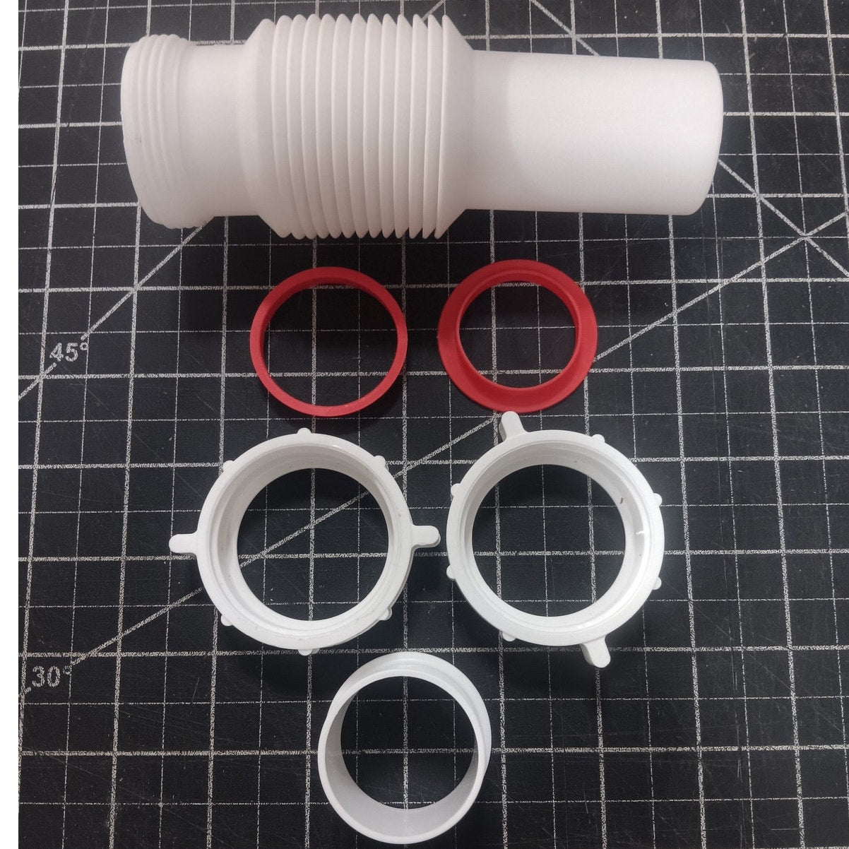 1-1/2" X 11-1/4" White Plastic Slip-Joint Sink Drain Tailpiece Extension Tube
