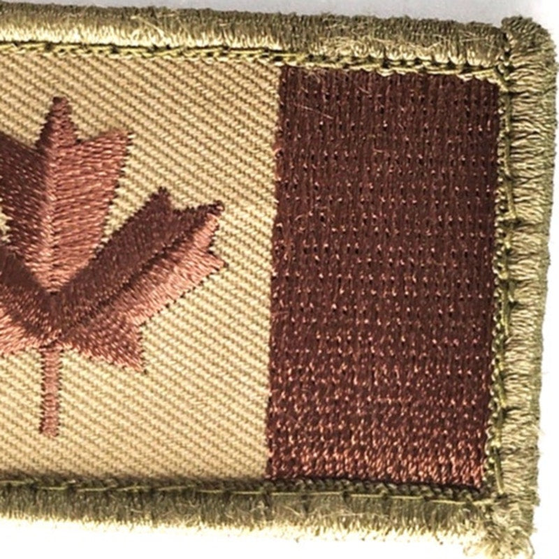 Canada Flag Arid Novelty Patch Desert Subdued 3" × 1‑5/8" Hook Back