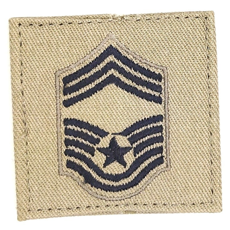 USAF Chief Master Sergeant E‑9 Rank Device Patch ABU Subdued Hook Back 2" × 2"