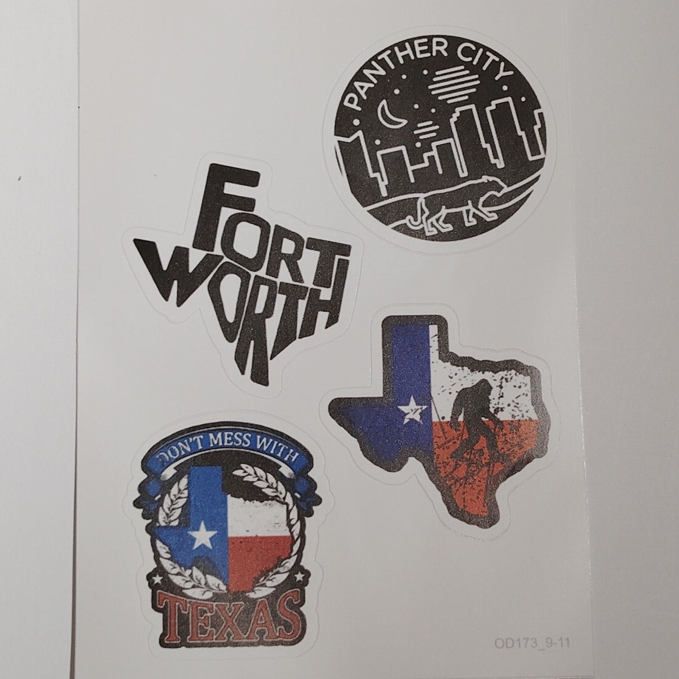 Texas Stickers 56‑Pc Waterproof Vinyl Decal Pack for Travel & Accessories