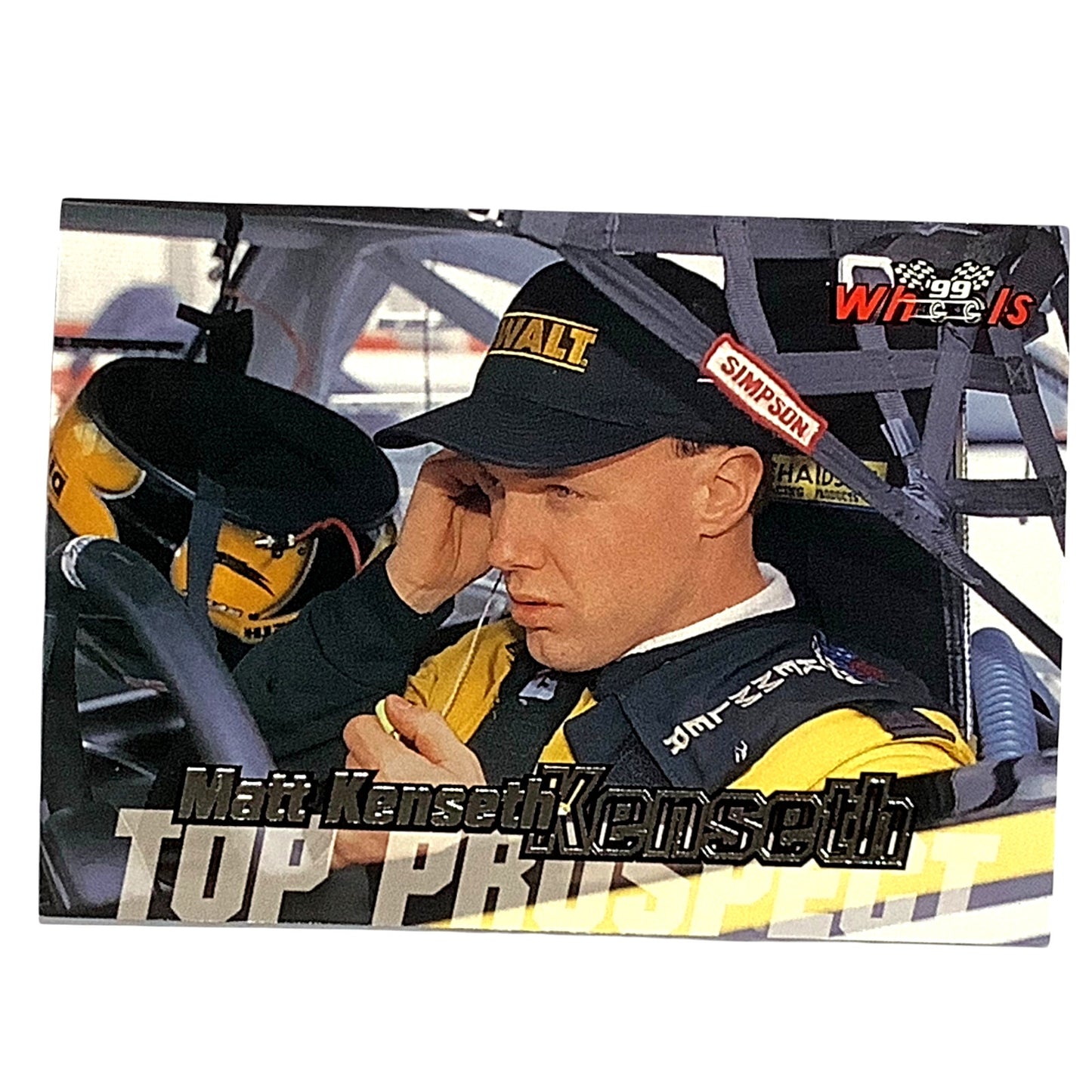 Matt Kenseth, Top Prospect #17, DeWalt, 1999 Wheels Rookie Card #98, NASCAR, NM+