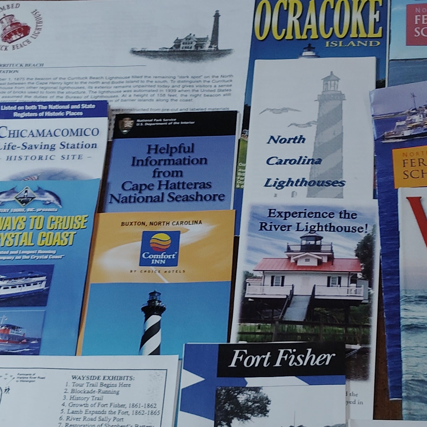 NC Lighthouses & Outer Banks Travel Ephemera Lot - Historical Memorabilia
