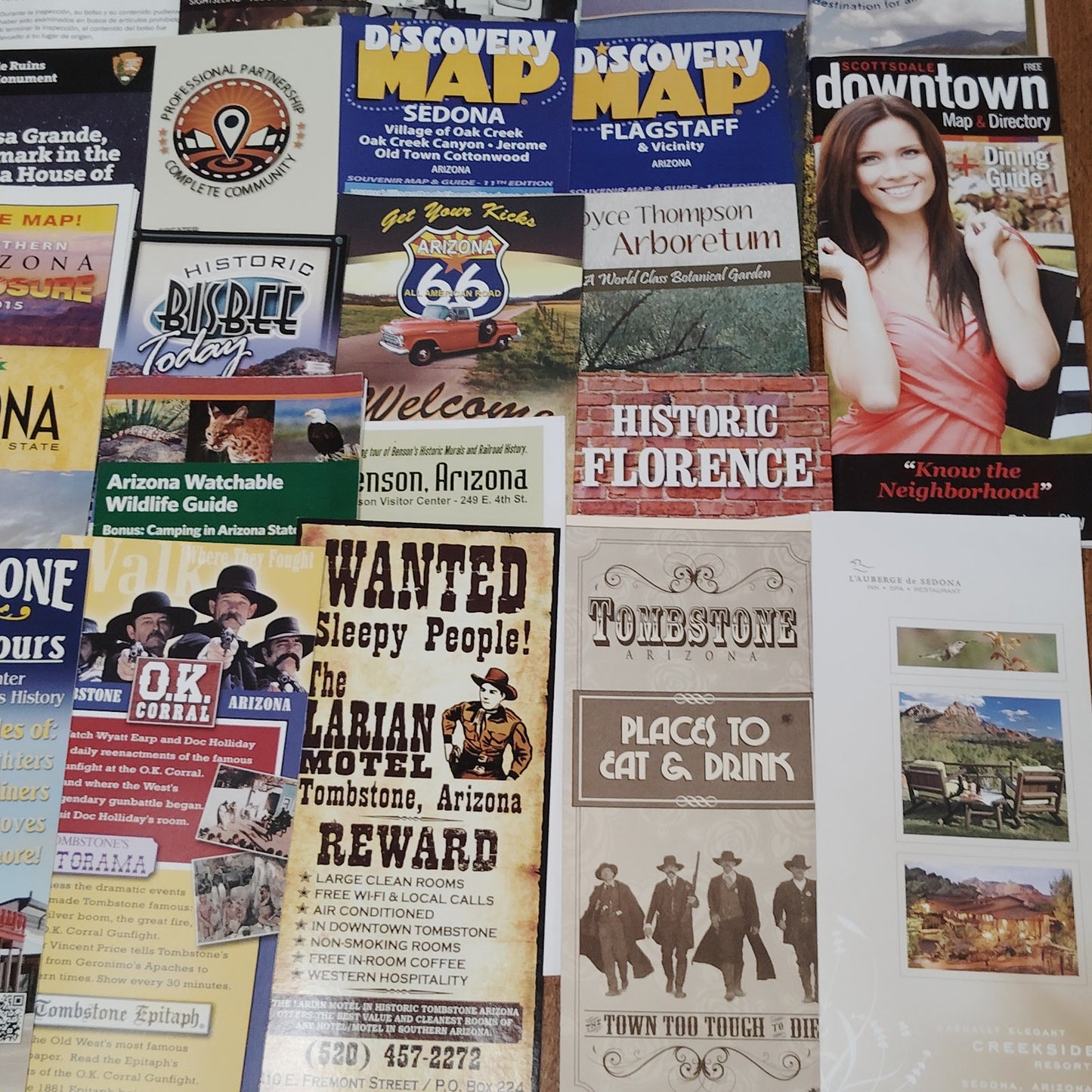 2015 Arizona Travel Ephemera Collection - Maps, Brochures & Souvenirs